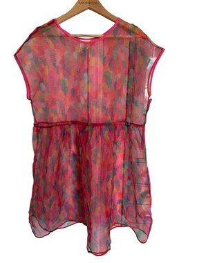 Altar Houseline Women's LG Sheer Overlay Multicolor Dress NEW Sustainable
